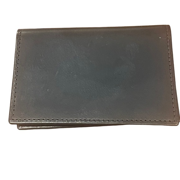 COACH Black Leather Card Holder Wallet - Unisex - Picture 8 of 13